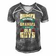 Mens Bumpa Because Grandpa Is For Old Guys Fathers Day Gifts Men's Short Sleeve V-neck 3D Print Retro Tshirt Grey