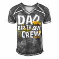 Mens Construction Dad Birthday Crew Party Worker Dad Men's Short Sleeve V-neck 3D Print Retro Tshirt Grey