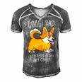 Mens Corgi Dad Like A Regular Dad Only Cooler - Funny Corgi Men's Short Sleeve V-neck 3D Print Retro Tshirt Grey