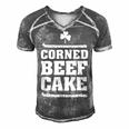 Mens Corned Beefcake Funny St Patricks Day 551 Trending Shirt Men's Short Sleeve V-neck 3D Print Retro Tshirt Grey