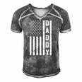 Mens Daddy American Flag Fathers Day Patriotic Usa 4Th Of July Men's Short Sleeve V-neck 3D Print Retro Tshirt Grey