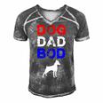 Mens Dog Dad Bod Doberman 4Th Of July Mens Gift Men's Short Sleeve V-neck 3D Print Retro Tshirt Grey