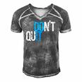 Mens Dont Quit Do Itdistressed Retro Vintage Gym Running Men's Short Sleeve V-neck 3D Print Retro Tshirt Grey