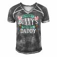 Mens Every Bunnys Favorite Daddy Tee Cute Easter Egg Gift Men's Short Sleeve V-neck 3D Print Retro Tshirt Grey
