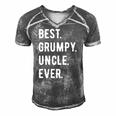 Mens Funny Best Grumpy Uncle Ever Grouchy Uncle Gift Men's Short Sleeve V-neck 3D Print Retro Tshirt Grey