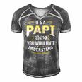 Mens Funny Dad Tee Its A Papi Thing You Wouldnt Understand Men's Short Sleeve V-neck 3D Print Retro Tshirt Grey