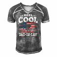Mens Gift For Fathers Day Tee - Fishing Reel Cool Dad-In Law Men's Short Sleeve V-neck 3D Print Retro Tshirt Grey