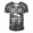 Mens I Asked God For A Best Friend He Sent Me My Kids Fathers Day Men's Short Sleeve V-neck 3D Print Retro Tshirt Grey