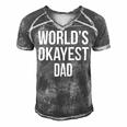 Mens Okayest Dad T Shirt Funny Sarcastic Novelty For Husband Fathers Day 160 Trending Shirt Men's Short Sleeve V-neck 3D Print Retro Tshirt Grey