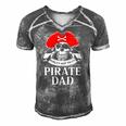 Mens Pirate Dad Worlds Best Pirate Men's Short Sleeve V-neck 3D Print Retro Tshirt Grey