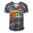 Mens Uncle Man Myth Legend Vintage Men Retro Classic Uncle Men's Short Sleeve V-neck 3D Print Retro Tshirt Grey