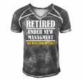 Mens Under New Managment Funny Retirement 2022 Gift Mens Men's Short Sleeve V-neck 3D Print Retro Tshirt Grey