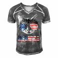 Meowica Funny Cat Patriotic Usa Shirt American Flag 544 Trending Shirt Men's Short Sleeve V-neck 3D Print Retro Tshirt Grey