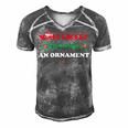 Most Likely To Break An Ornament Santa Hat Xmas Lights Men's Short Sleeve V-neck 3D Print Retro Tshirt Grey