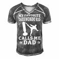 My Favorite Taekwondo Kid Calls Me Dad Karate Judo Men's Short Sleeve V-neck 3D Print Retro Tshirt Grey