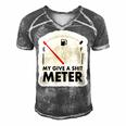 My Give A Shit Meter Is Empty Sarcastic Autocollant 393 Trending Shirt Men's Short Sleeve V-neck 3D Print Retro Tshirt Grey