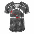 My Give A Shit Meter Is Empty Sarcastic Autocollant 394 Trending Shirt Men's Short Sleeve V-neck 3D Print Retro Tshirt Grey