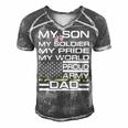 My Son My Soldier Hero Proud Army Dad 702 Shirt Men's Short Sleeve V-neck 3D Print Retro Tshirt Grey