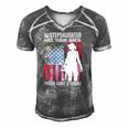 My Stepdaughter Has Your Back Proud Army Stepdad Gift Men's Short Sleeve V-neck 3D Print Retro Tshirt Grey
