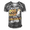 Not Dog Hair Beagle Glitter Pet Owner Dog Lover Beagle 61 Beagle Dog Men's Short Sleeve V-neck 3D Print Retro Tshirt Grey