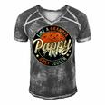 Pappy Like A Grandpa Only Cooler Vintage Retro Fathers Day Men's Short Sleeve V-neck 3D Print Retro Tshirt Grey