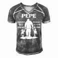 Pepe Grandpa Gift Pepe Best Friend Best Partner In Crime Men's Short Sleeve V-neck 3D Print Retro Tshirt Grey