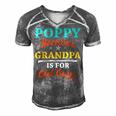 Poppy Because Grandpa Is For Old Guys V3 Men's Short Sleeve V-neck 3D Print Retro Tshirt Grey