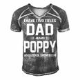 Poppy Grandpa Gift I Have Two Titles Dad And Poppy Men's Short Sleeve V-neck 3D Print Retro Tshirt Grey