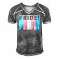 Pride Transgender Funny Lgbt Flag Color Protest Support Gift Men's Short Sleeve V-neck 3D Print Retro Tshirt Grey