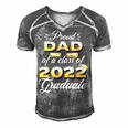 Proud Dad Of Class Of 2022 Senior Graduate Dad Men's Short Sleeve V-neck 3D Print Retro Tshirt Grey