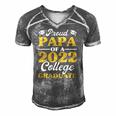 Proud Papa Of 2022 College Graduate Grandpa Graduation Men's Short Sleeve V-neck 3D Print Retro Tshirt Grey