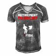 Retirement To Do List Fish I Worked My Whole Life To Fish Men's Short Sleeve V-neck 3D Print Retro Tshirt Grey