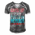 Retro Back Up Terry Put It In Reverse 4Th Of July Fireworks Men's Short Sleeve V-neck 3D Print Retro Tshirt Grey
