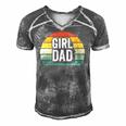 Retro Girl Dad Proud Father Love Dad Of Girls Vintage Men's Short Sleeve V-neck 3D Print Retro Tshirt Grey