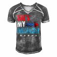 Shes My Firecracker His And Hers 4Th July Matching Couples Men's Short Sleeve V-neck 3D Print Retro Tshirt Grey
