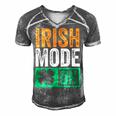 St Patricks Day Beer Drinking Ireland - Irish Mode On Men's Short Sleeve V-neck 3D Print Retro Tshirt Grey