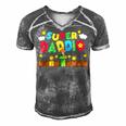 Super Daddio Gamer Daddy Men's Short Sleeve V-neck 3D Print Retro Tshirt Grey