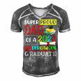 Super Proud Dad Of A Class Of 2022 Kindergarten Graduate Men's Short Sleeve V-neck 3D Print Retro Tshirt Grey