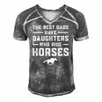 The Best Dads Have Daughters Who Ride Horses Equestrian Dad Men's Short Sleeve V-neck 3D Print Retro Tshirt Grey The Best Dads Have Daughters Who Ride Horses Equestrian Dad Men's Short Sleeve V-neck 3D Print Retro Tshirt Grey