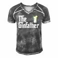 The Gin Father Funny Gin And Tonic Gifts Classic Men's Short Sleeve V-neck 3D Print Retro Tshirt Grey