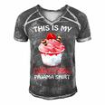 This Is My Christmas Pajama 878 Shirt Men's Short Sleeve V-neck 3D Print Retro Tshirt Grey