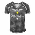 Turn Off The Damn Lights For Dad Birthday Or Fathers Day Men's Short Sleeve V-neck 3D Print Retro Tshirt Grey