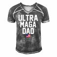 Ultra Maga Dad Ultra Maga Republicans Dad Men's Short Sleeve V-neck 3D Print Retro Tshirt Grey
