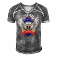 Ultra Maga Eagle Proud Ultra Maga Men's Short Sleeve V-neck 3D Print Retro Tshirt Grey