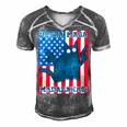 Ultra Maga Madafakas Cat American Flag Men's Short Sleeve V-neck 3D Print Retro Tshirt Grey