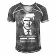 Ultra Maga Uninstalling Deep State Please Be Patient Funny Anti Biden Us Flag Pro Trump Trendy Men's Short Sleeve V-neck 3D Print Retro Tshirt Grey