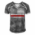 Ultra Maga United State Flag V2 Men's Short Sleeve V-neck 3D Print Retro Tshirt Grey