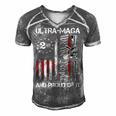 Ultra Maga We The People Proud Republican Usa Flag Men's Short Sleeve V-neck 3D Print Retro Tshirt Grey