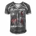 Ultra Maga We The People Proud Republican Usa Flag V2 Men's Short Sleeve V-neck 3D Print Retro Tshirt Grey