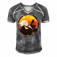 Vintage Retro Rock Climber 161 Shirt Men's Short Sleeve V-neck 3D Print Retro Tshirt Grey